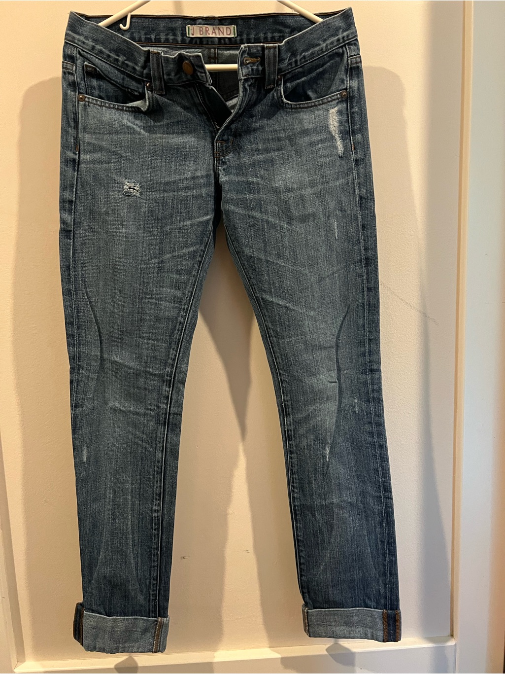 J Brand Low Rise Boyfriend Jeans Washed Blue